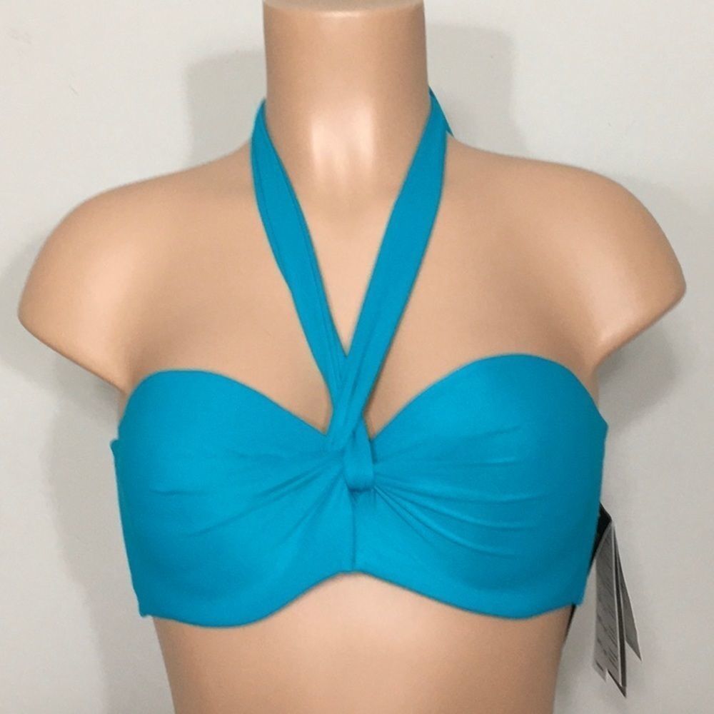 COCO REEF 5-way Bra Sized teal bikini top. 32/34D - Picture 9 of 11
